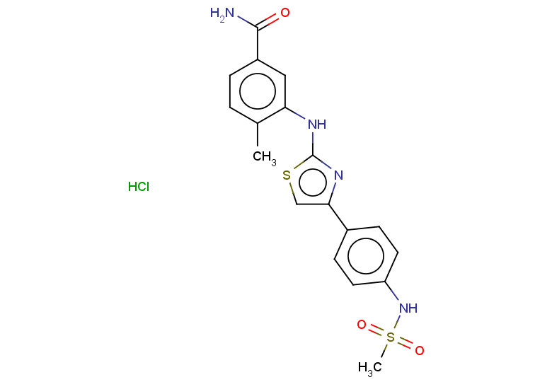 3-{[4-(4-methanesulfonamidophenyl)-1,3-thiazol-2-yl]amino}-4-methylbenzamide hydrochloride
