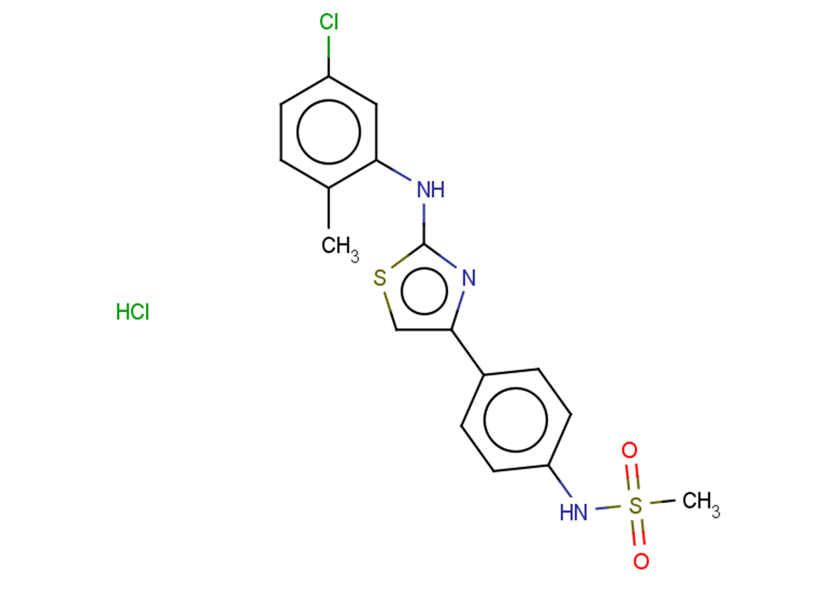 N-(4-{2-[(5-chloro-2-methylphenyl)amino]-1,3-thiazol-4-yl}phenyl)methanesulfonamide hydrochloride