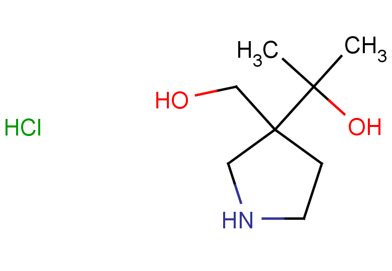 2-[3-(hydroxymethyl)pyrrolidin-3-yl]propan-2-ol hydrochloride
