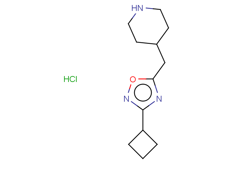 4-[(3-cyclobutyl-1,2,4-oxadiazol-5-yl)methyl]piperidine hydrochloride