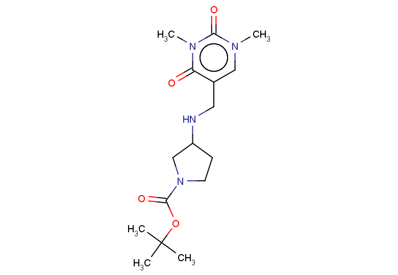 tert-butyl 3-{[(1,3-dimethyl-2,4-dioxo-1,2,3,4-tetrahydropyrimidin-5-yl)methyl]amino}pyrrolidine-1-carboxylate