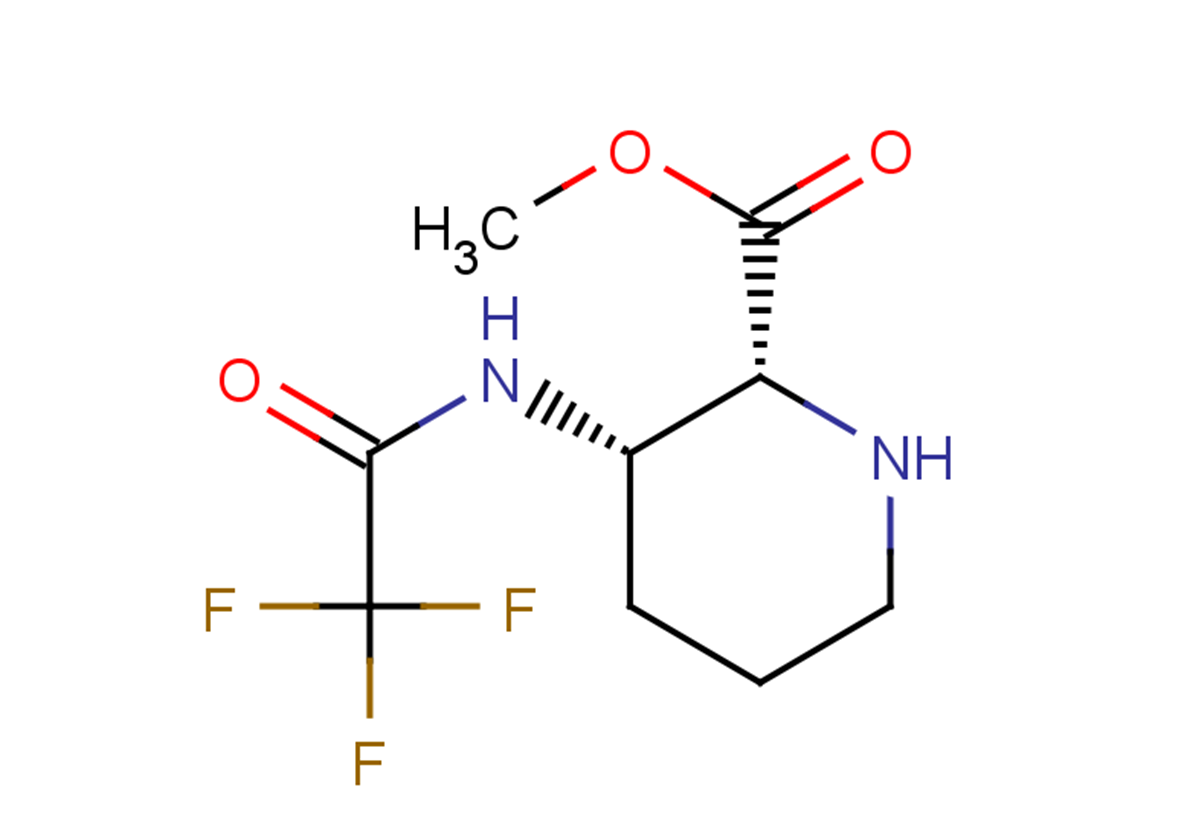 rac-methyl (2R,3S)-3-(trifluoroacetamido)piperidine-2-carboxylate, cis