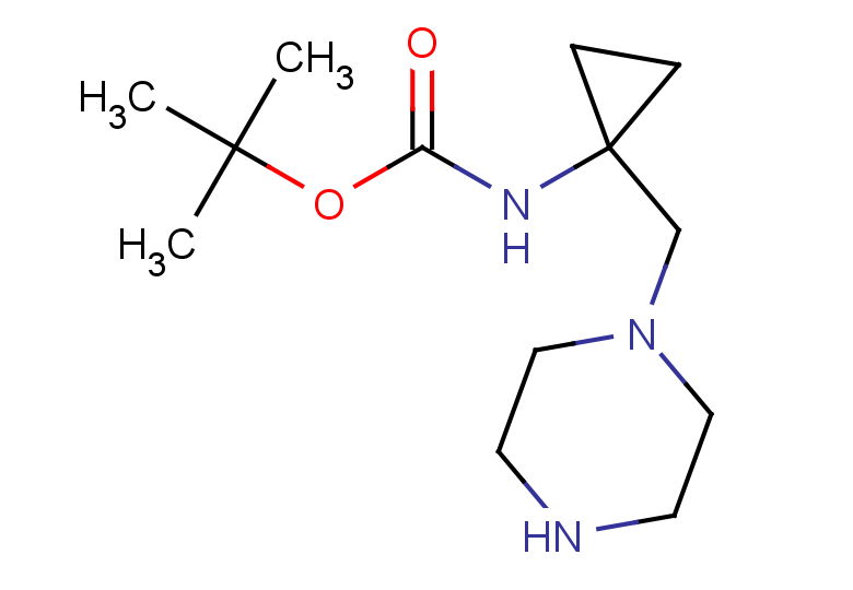 tert-butyl N-{1-[(piperazin-1-yl)methyl]cyclopropyl}carbamate