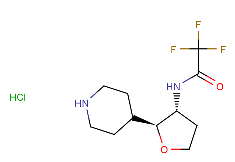 rac-2,2,2-trifluoro-N-[(2R,3S)-2-(piperidin-4-yl)oxolan-3-yl]acetamide hydrochloride