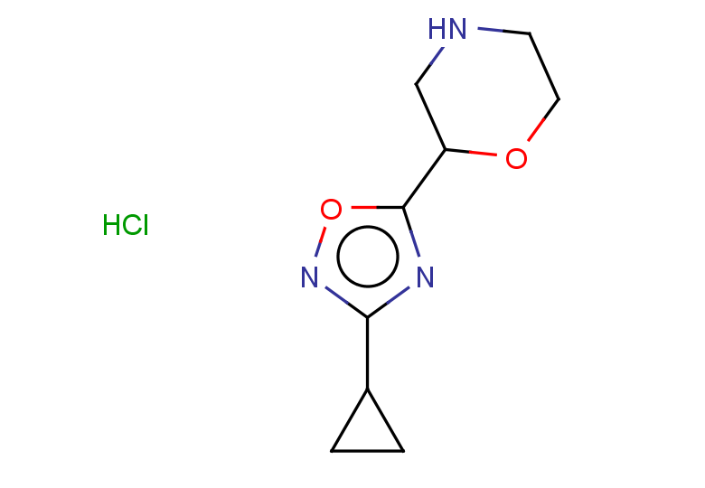 2-(3-cyclopropyl-1,2,4-oxadiazol-5-yl)morpholine hydrochloride