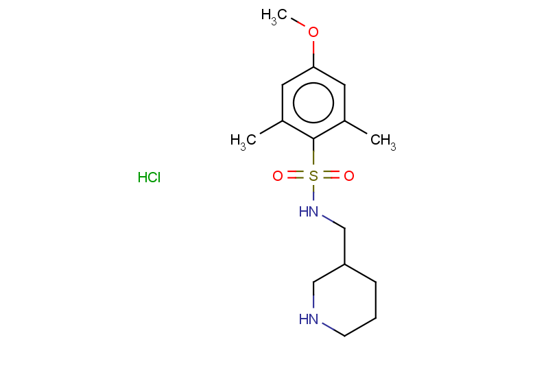 4-methoxy-2,6-dimethyl-N-[(piperidin-3-yl)methyl]benzene-1-sulfonamide hydrochloride