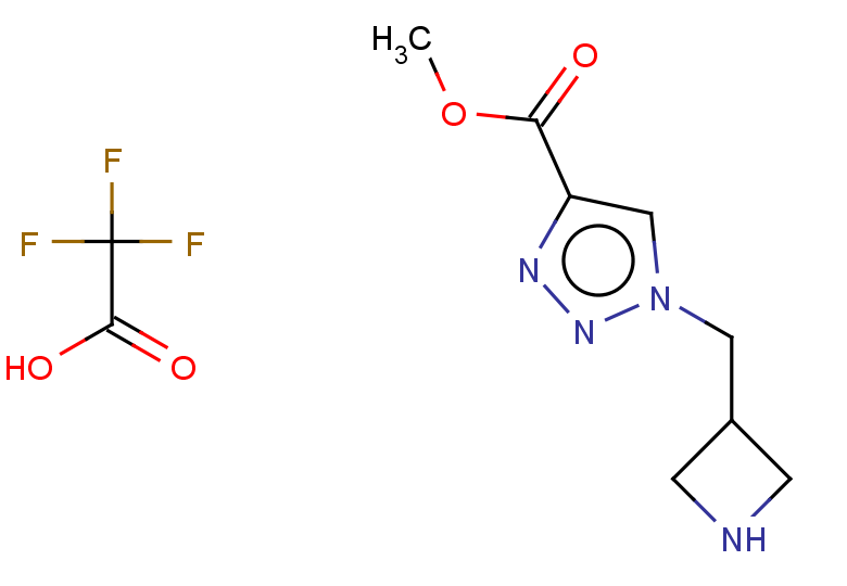 methyl 1-[(azetidin-3-yl)methyl]-1H-1,2,3-triazole-4-carboxylate, trifluoroacetic acid