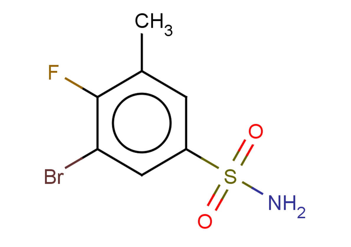 3-bromo-4-fluoro-5-methylbenzene-1-sulfonamide