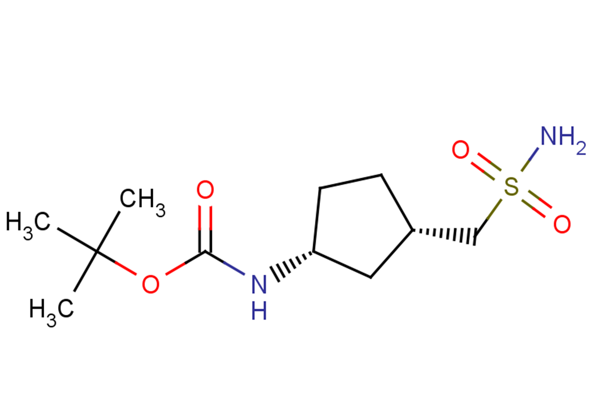 rac-tert-butyl N-[(1R,3S)-3-(sulfamoylmethyl)cyclopentyl]carbamate, cis
