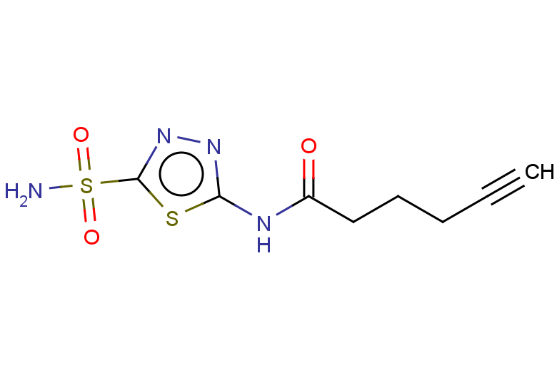 N-(5-sulfamoyl-1,3,4-thiadiazol-2-yl)hex-5-ynamide