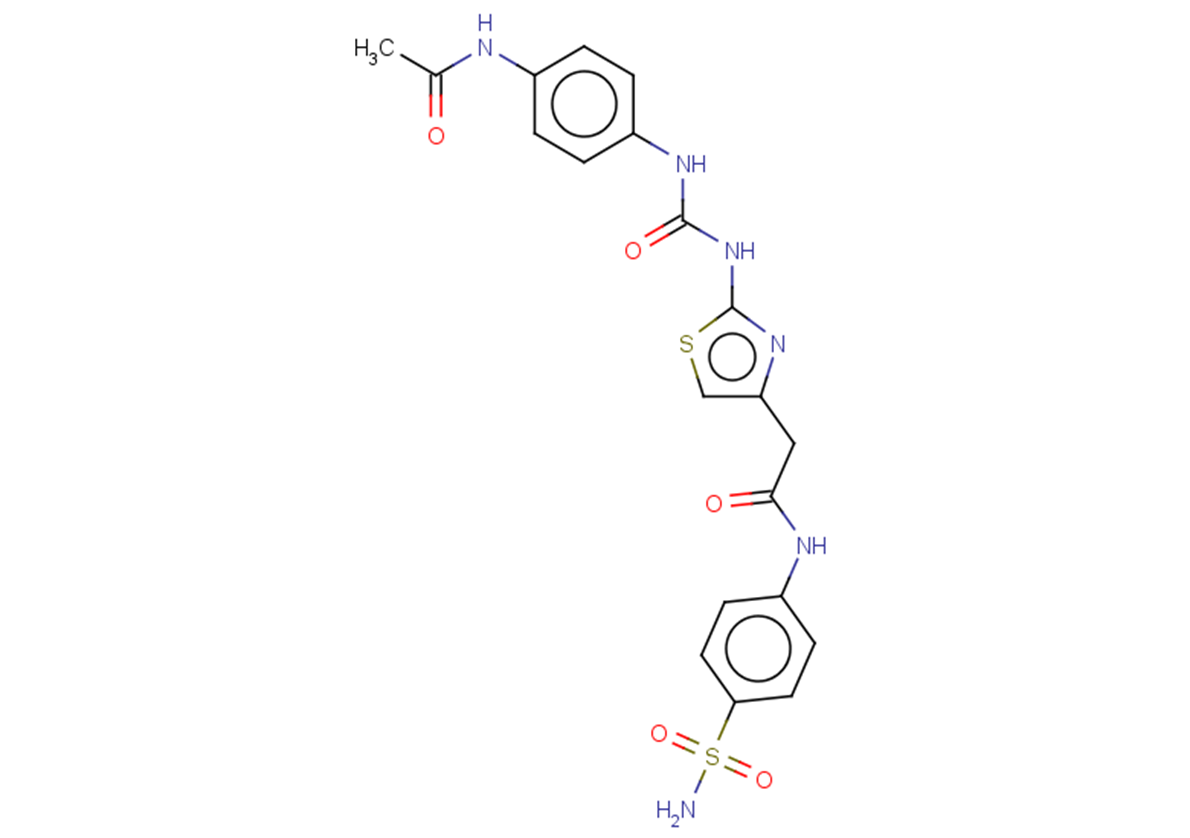 2-(2-{[(4-acetamidophenyl)carbamoyl]amino}-1,3-thiazol-4-yl)-N-(4-sulfamoylphenyl)acetamide