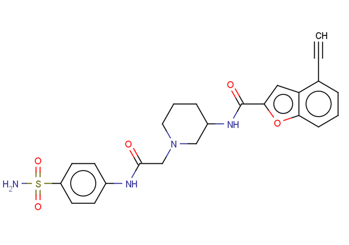 4-ethynyl-N-(1-{[(4-sulfamoylphenyl)carbamoyl]methyl}piperidin-3-yl)-1-benzofuran-2-carboxamide