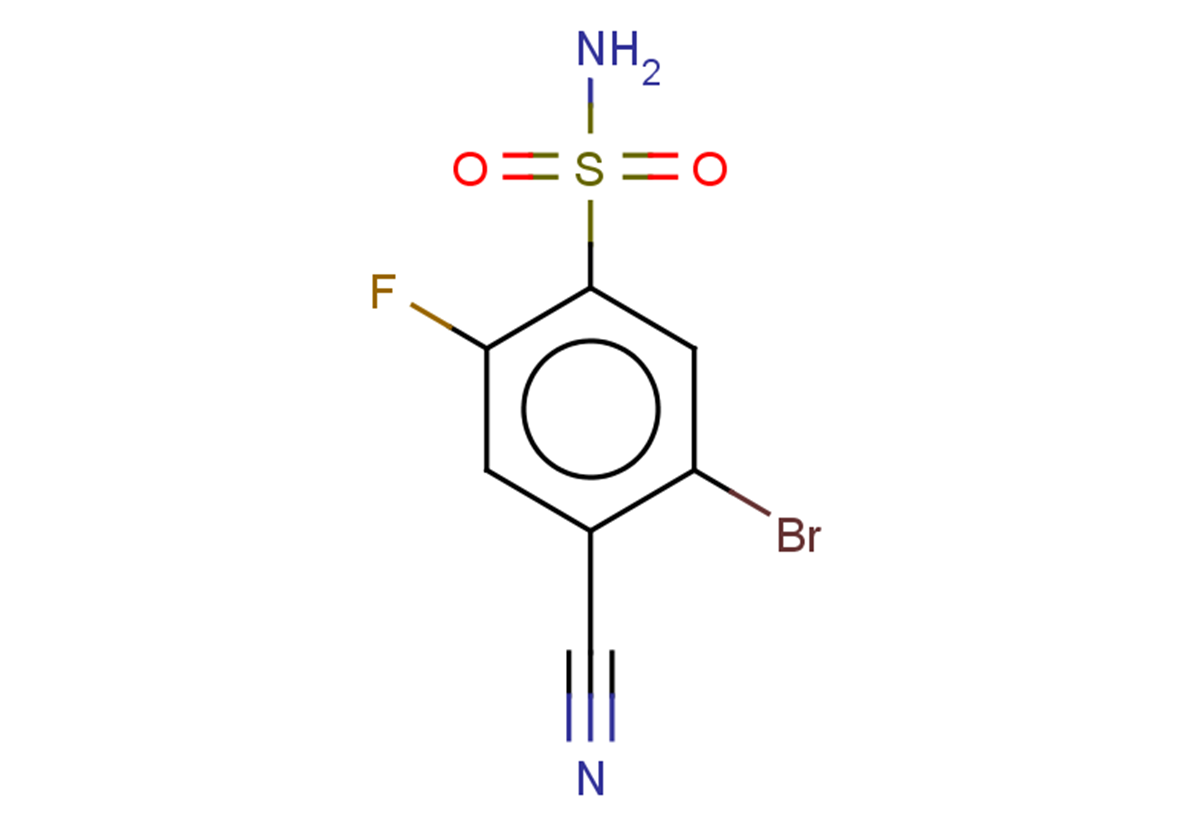5-bromo-4-cyano-2-fluorobenzene-1-sulfonamide