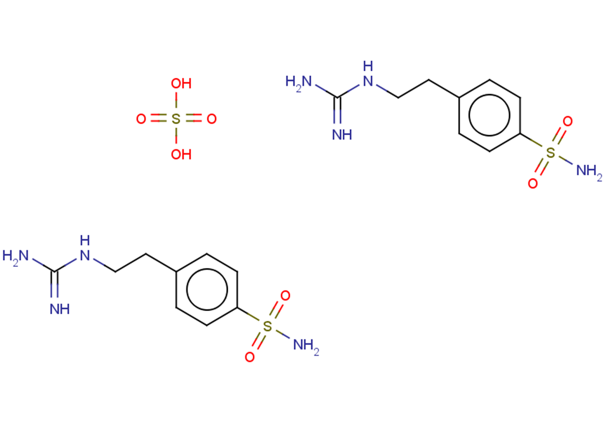 bis(1-[2-(4-sulfamoylphenyl)ethyl]guanidine), sulfuric acid