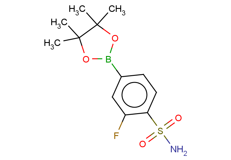 2-fluoro-4-(4,4,5,5-tetramethyl-1,3,2-dioxaborolan-2-yl)benzene-1-sulfonamide
