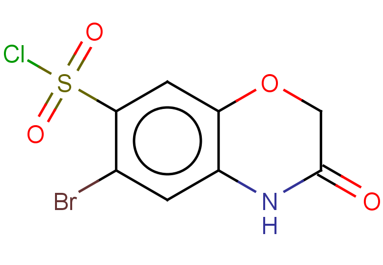 6-bromo-3-oxo-3,4-dihydro-2H-1,4-benzoxazine-7-sulfonyl chloride