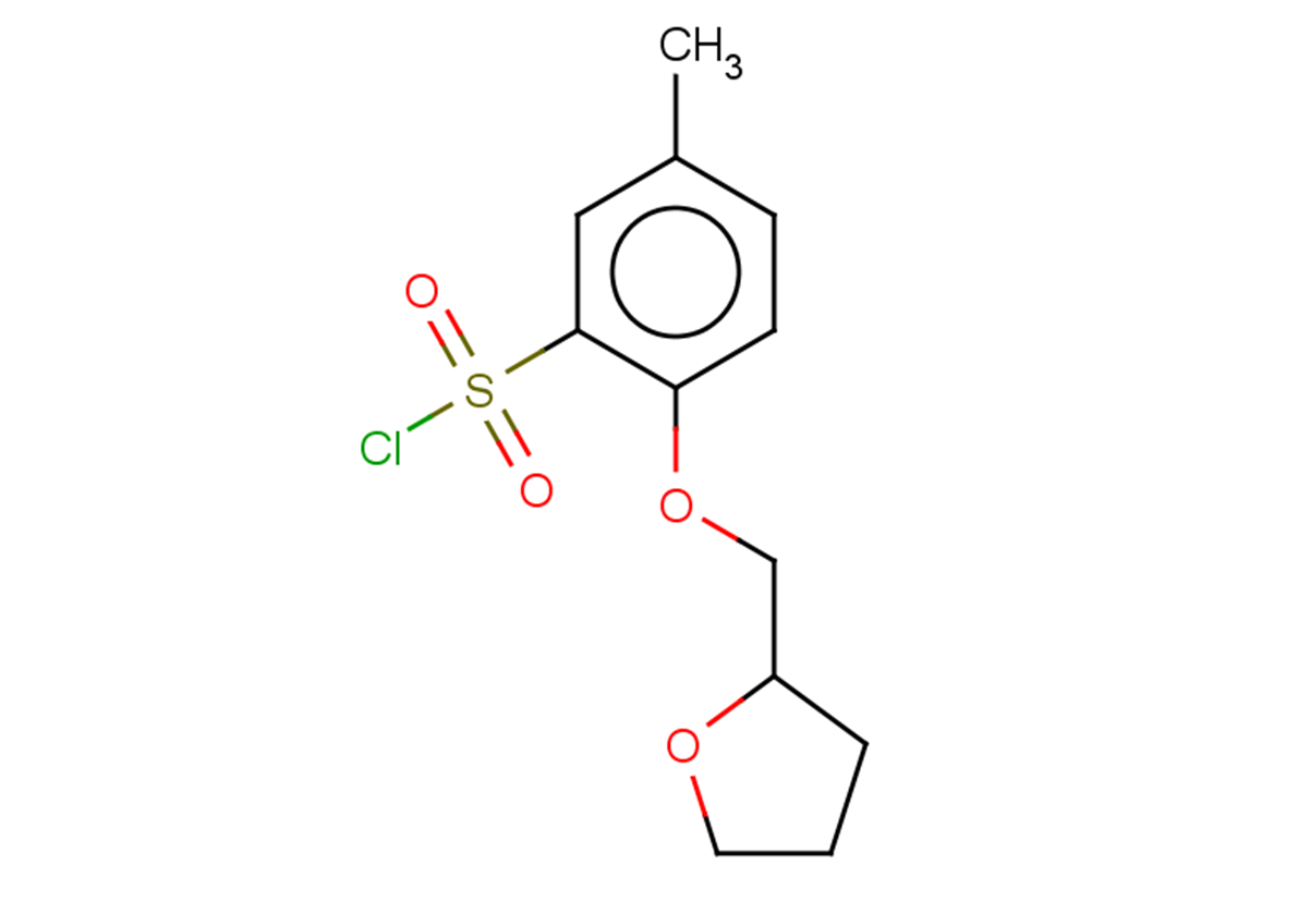 5-methyl-2-(oxolan-2-ylmethoxy)benzene-1-sulfonyl chloride