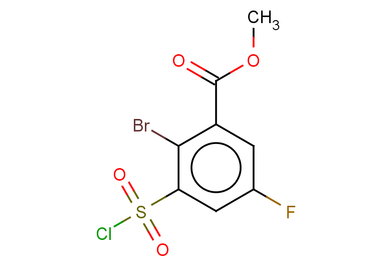 methyl 2-bromo-3-(chlorosulfonyl)-5-fluorobenzoate