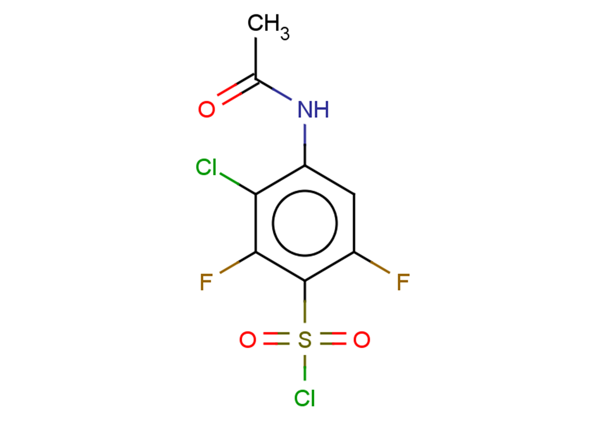 3-chloro-4-acetamido-2,6-difluorobenzene-1-sulfonyl chloride