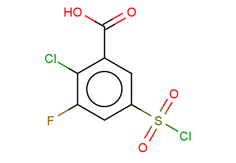 2-chloro-5-(chlorosulfonyl)-3-fluorobenzoic acid