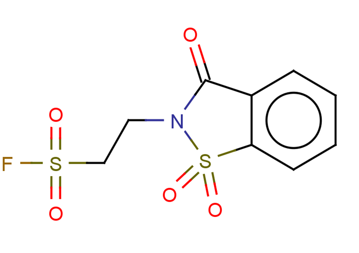 2-(1,1,3-trioxo-2,3-dihydro-1,2-benzothiazol-2-yl)ethane-1-sulfonyl fluoride
