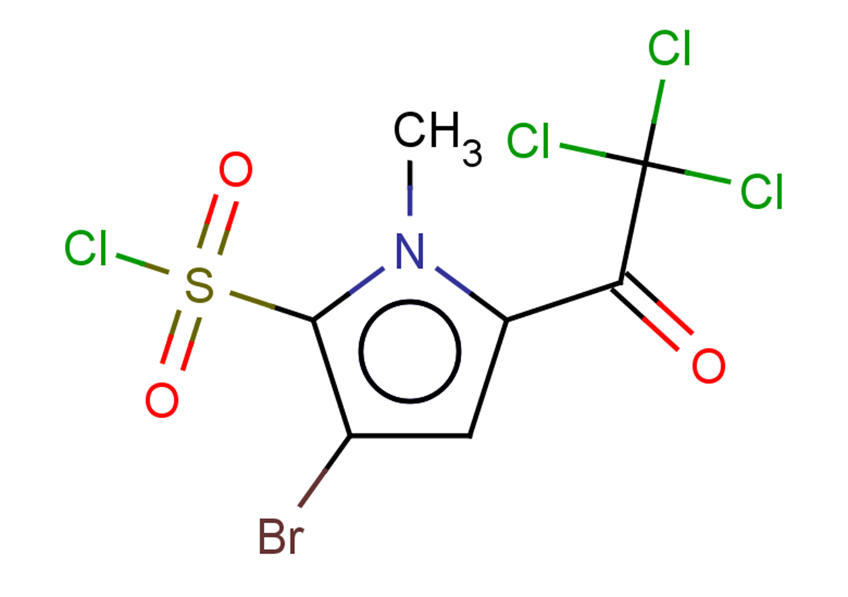 3-bromo-1-methyl-5-(trichloroacetyl)-1H-pyrrole-2-sulfonyl chloride