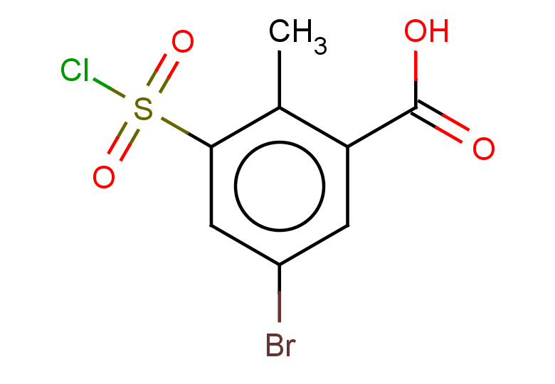 5-bromo-3-(chlorosulfonyl)-2-methylbenzoic acid