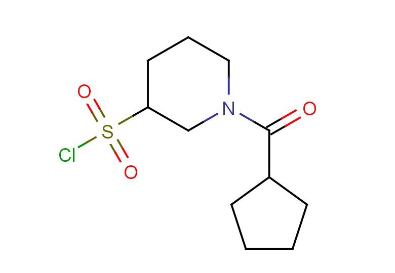 1-cyclopentanecarbonylpiperidine-3-sulfonyl chloride