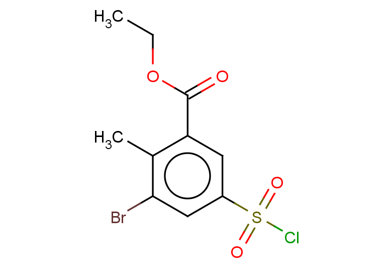 ethyl 3-bromo-5-(chlorosulfonyl)-2-methylbenzoate