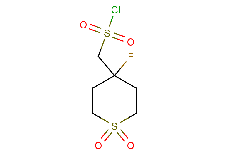 (4-fluoro-1,1-dioxo-1lambda6-thian-4-yl)methanesulfonyl chloride