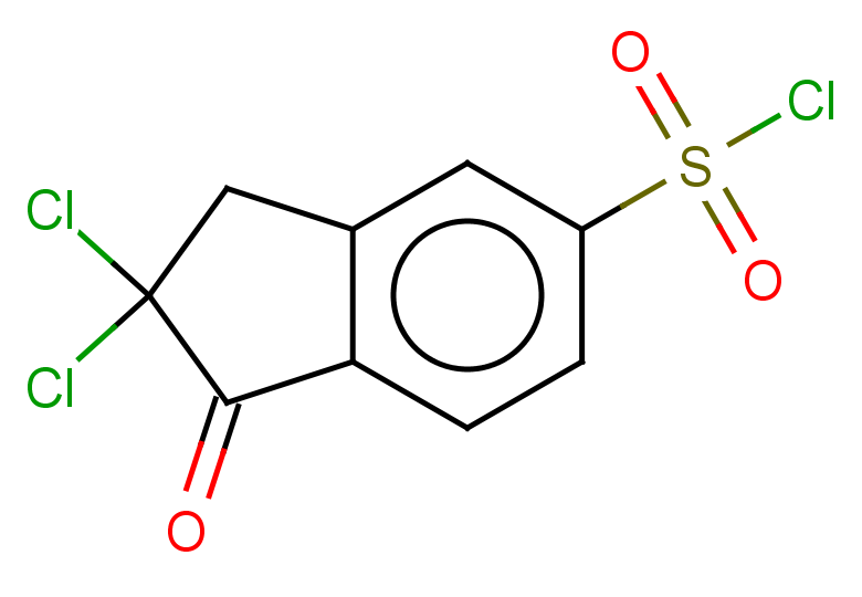 2,2-dichloro-1-oxo-2,3-dihydro-1H-indene-5-sulfonyl chloride