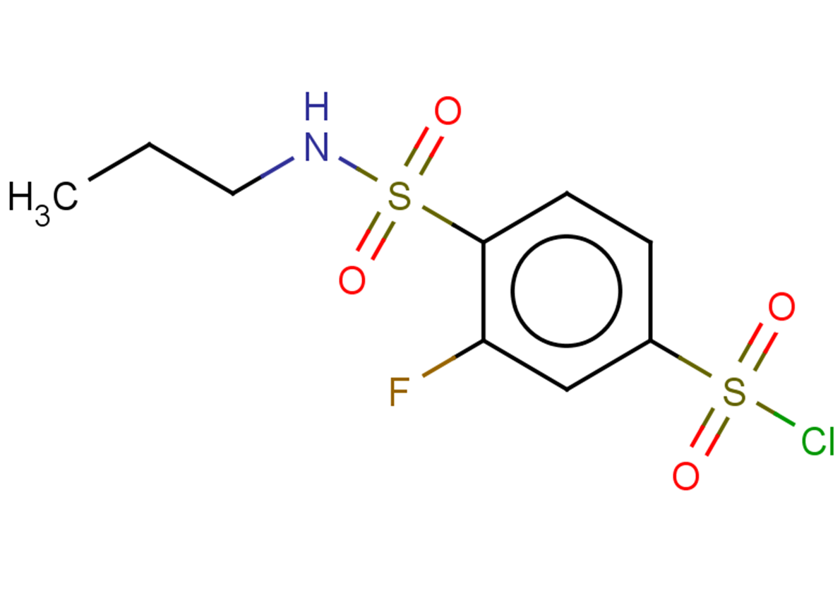 3-fluoro-4-(propylsulfamoyl)benzene-1-sulfonyl chloride