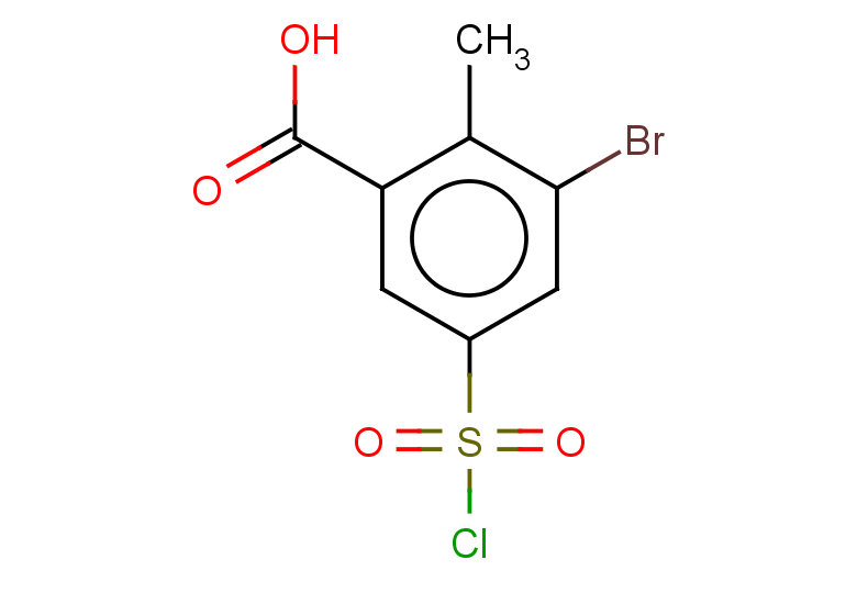 3-bromo-5-(chlorosulfonyl)-2-methylbenzoic acid