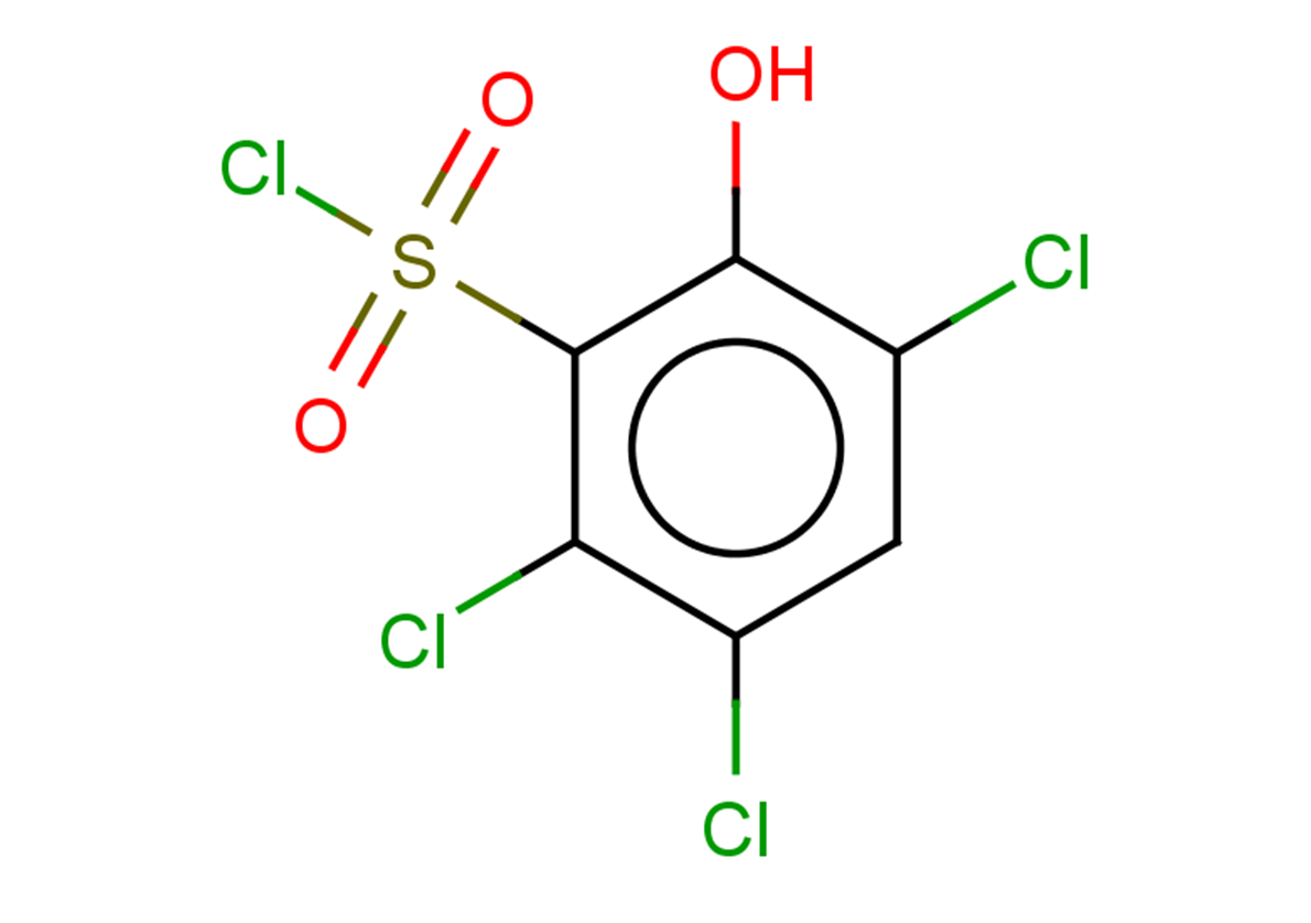 2,3,5-trichloro-6-hydroxybenzene-1-sulfonyl chloride