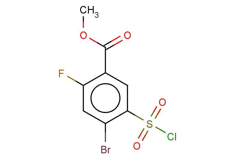 methyl 4-bromo-5-(chlorosulfonyl)-2-fluorobenzoate