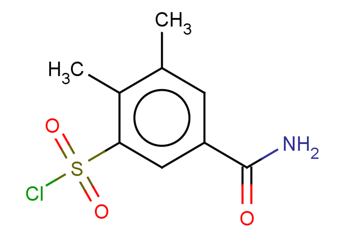 5-carbamoyl-2,3-dimethylbenzene-1-sulfonyl chloride