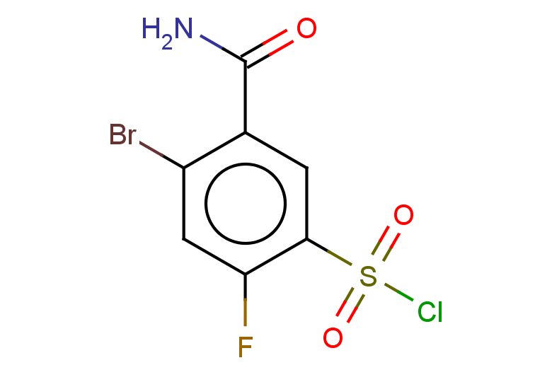 4-bromo-5-carbamoyl-2-fluorobenzene-1-sulfonyl chloride
