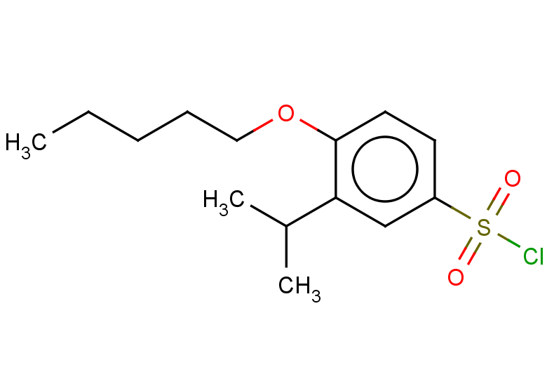 4-(pentyloxy)-3-(propan-2-yl)benzene-1-sulfonyl chloride