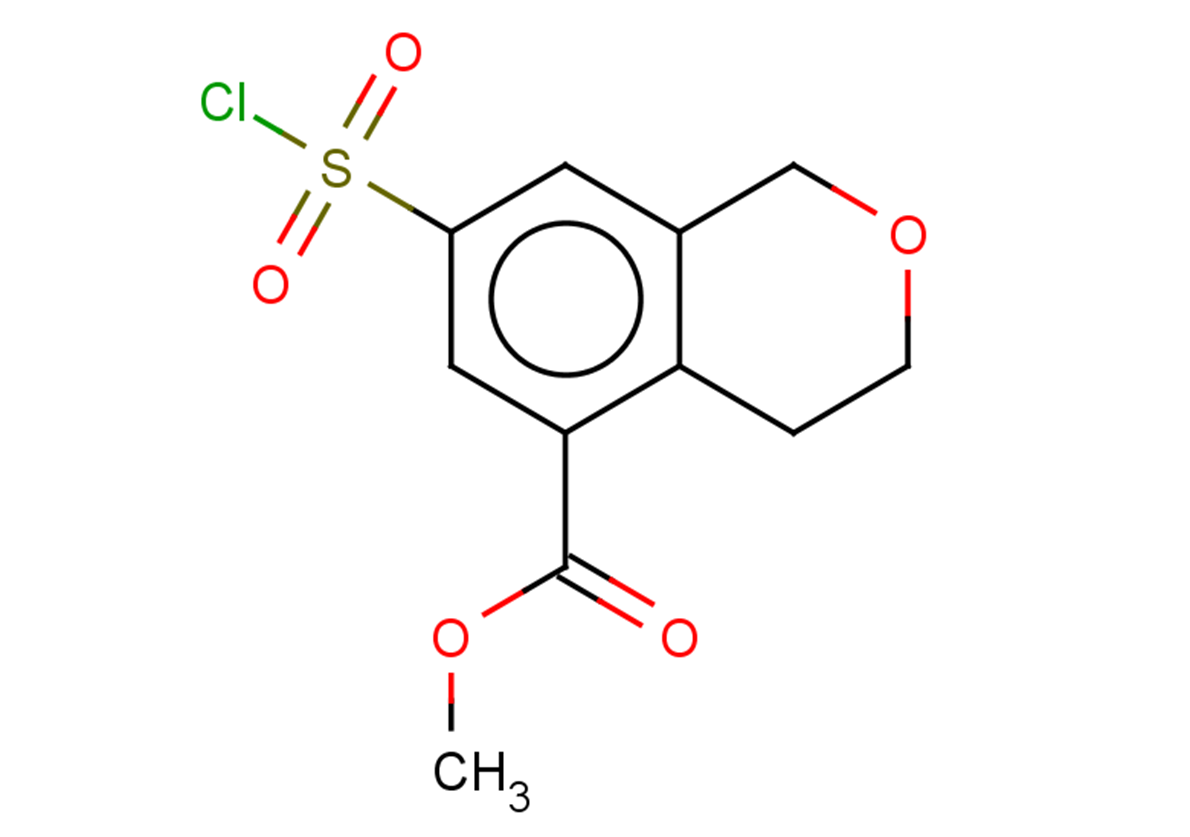 methyl 7-(chlorosulfonyl)-3,4-dihydro-1H-2-benzopyran-5-carboxylate