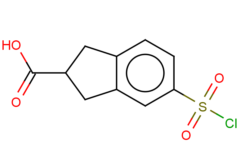 5-(chlorosulfonyl)-2,3-dihydro-1H-indene-2-carboxylic acid