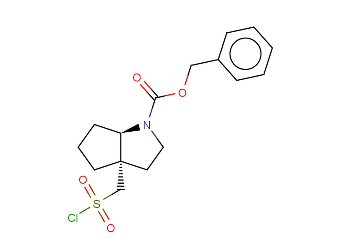 rac-benzyl (3aR,6aS)-3a-[(chlorosulfonyl)methyl]-octahydrocyclopenta[b]pyrrole-1-carboxylate, cis