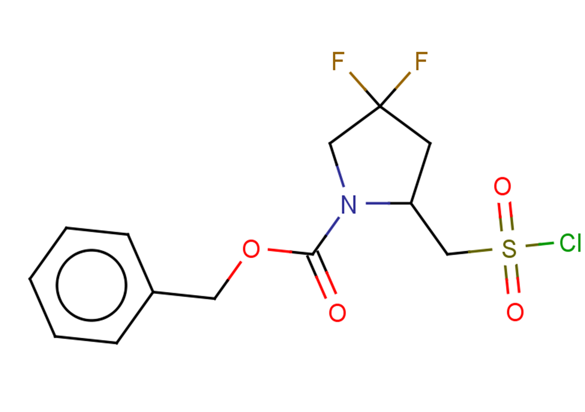 benzyl 2-[(chlorosulfonyl)methyl]-4,4-difluoropyrrolidine-1-carboxylate