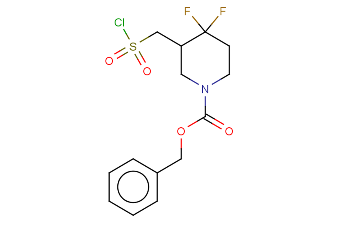 benzyl 3-[(chlorosulfonyl)methyl]-4,4-difluoropiperidine-1-carboxylate