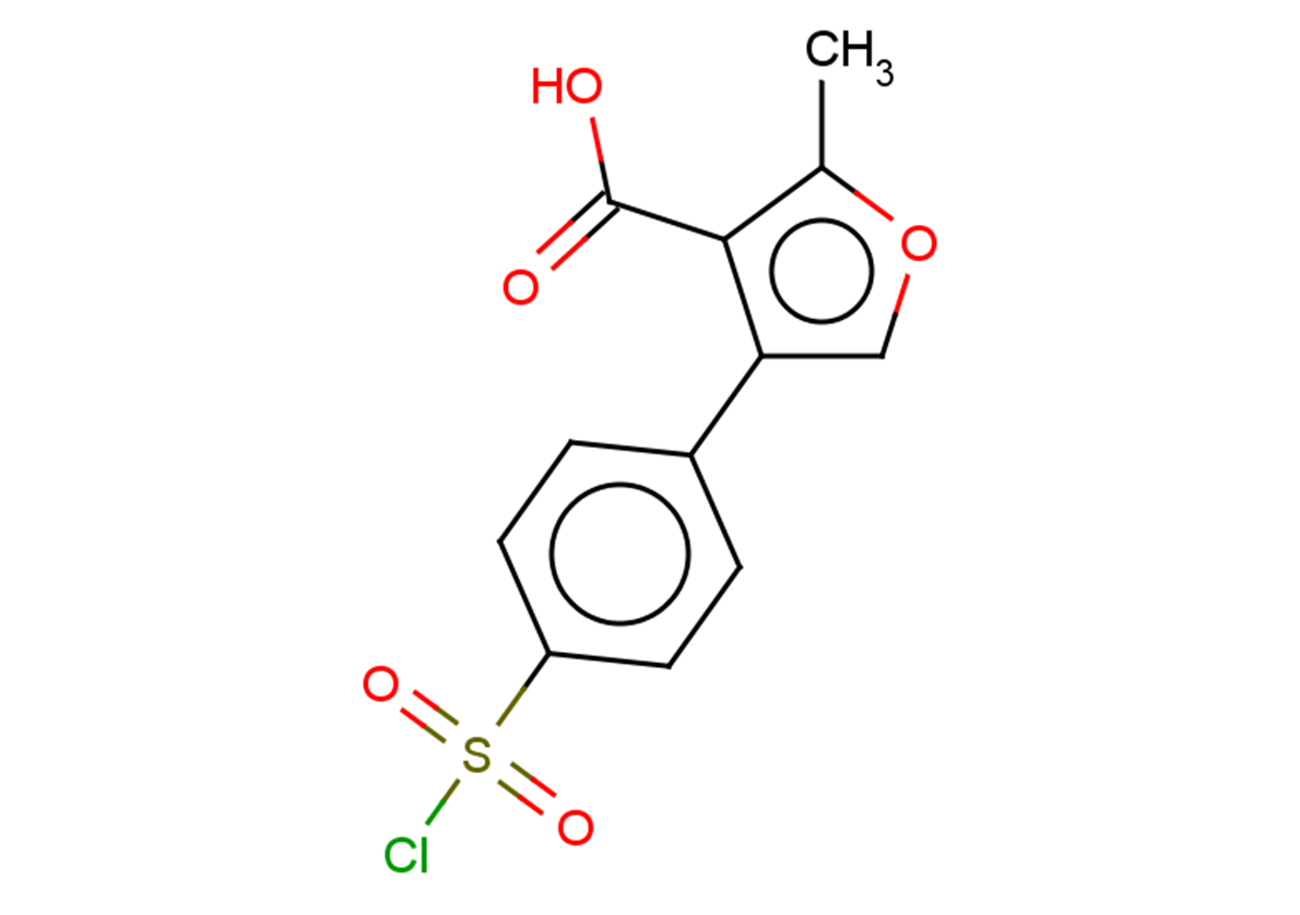4-[4-(chlorosulfonyl)phenyl]-2-methylfuran-3-carboxylic acid