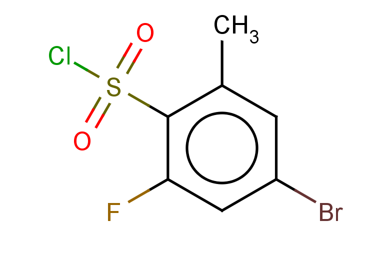4-bromo-2-fluoro-6-methylbenzene-1-sulfonyl chloride