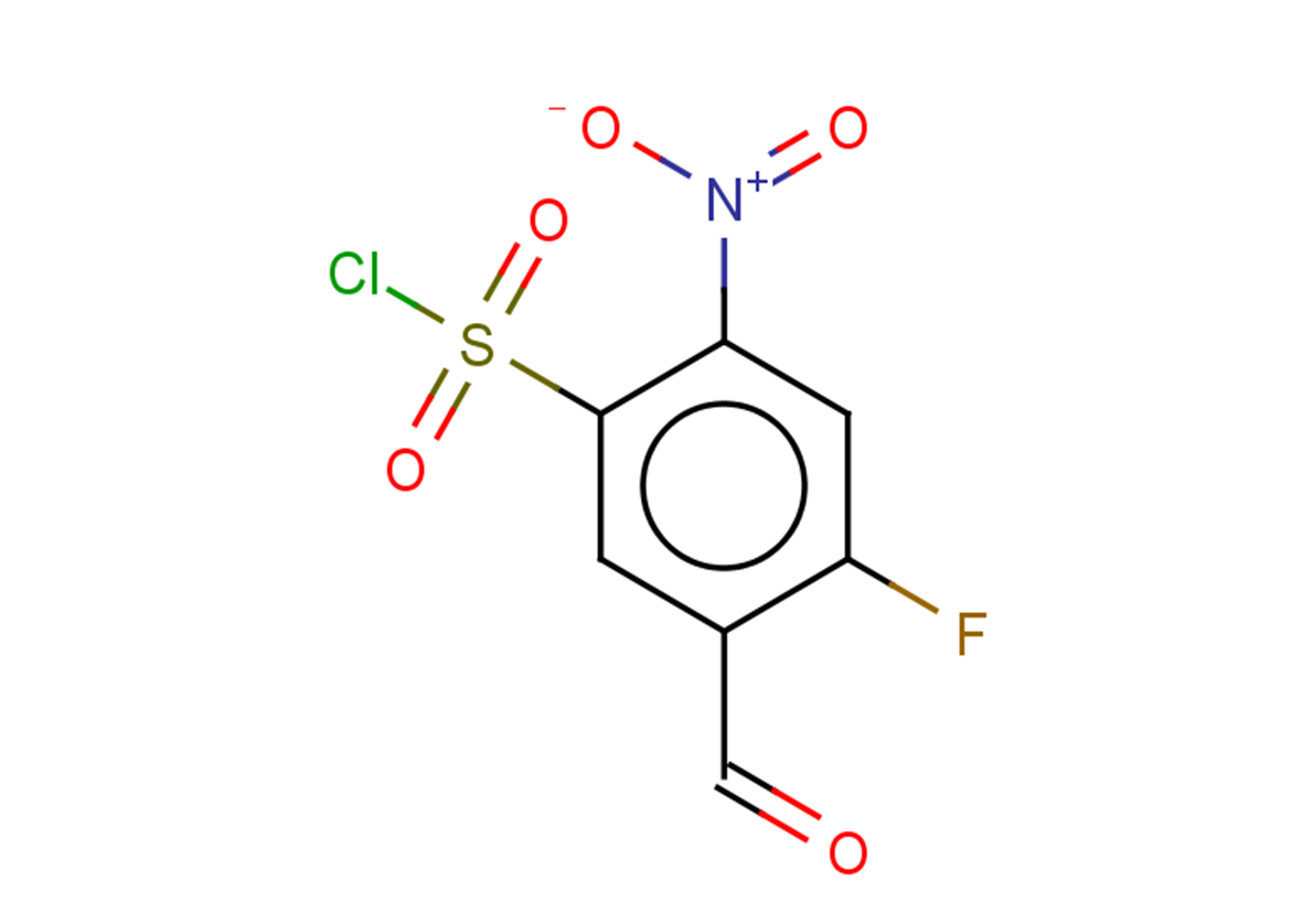 4-fluoro-5-formyl-2-nitrobenzene-1-sulfonyl chloride