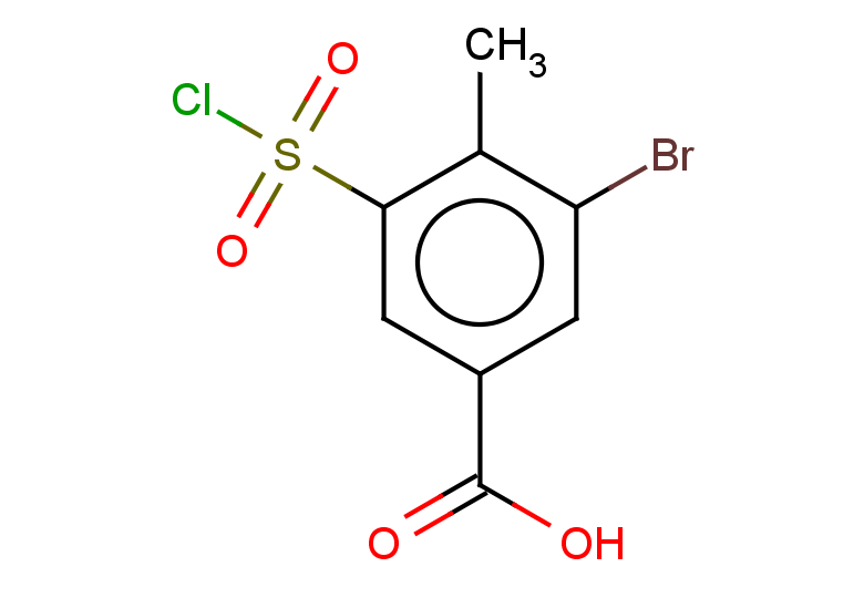 3-bromo-5-(chlorosulfonyl)-4-methylbenzoic acid