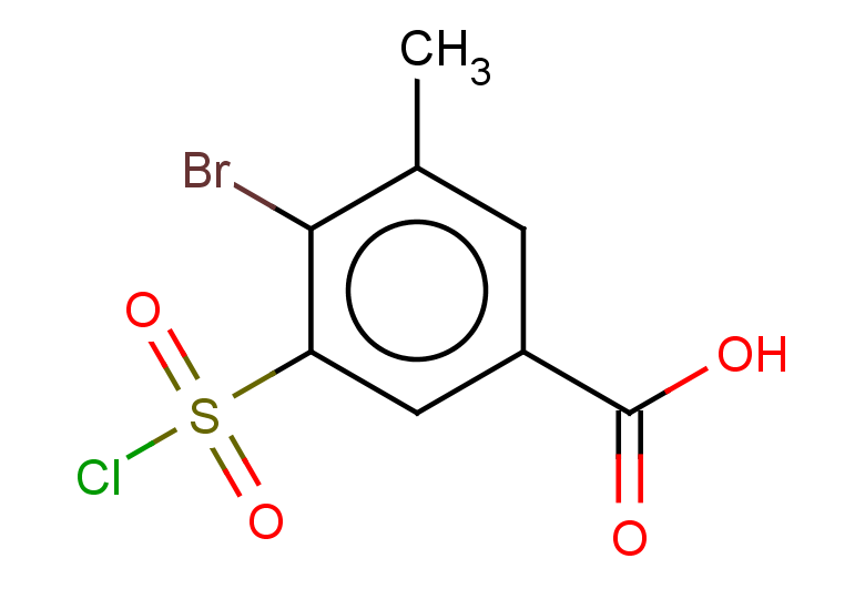 4-bromo-3-(chlorosulfonyl)-5-methylbenzoic acid