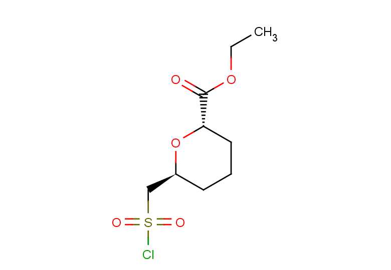ethyl 6-[(chlorosulfonyl)methyl]oxane-2-carboxylate, trans