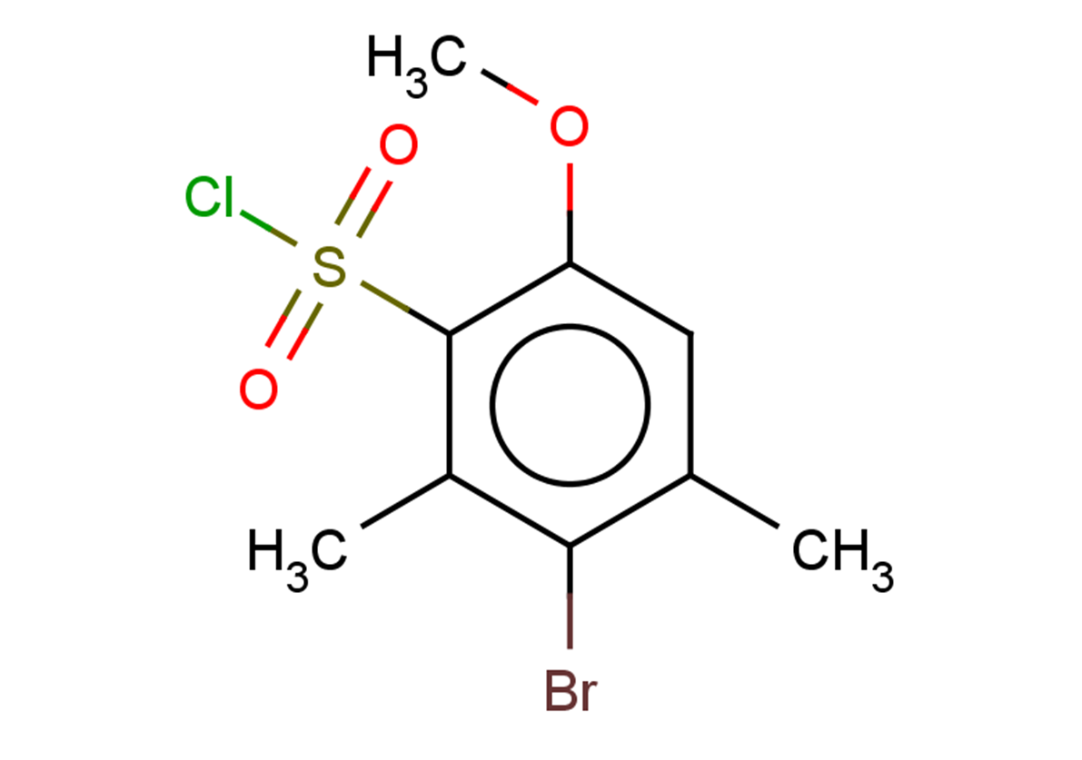 3-bromo-6-methoxy-2,4-dimethylbenzene-1-sulfonyl chloride